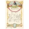 n°25114 - Carte Gaufrée - Pâques - Fröhliche Ostern - Poule au milieu d'oeufs