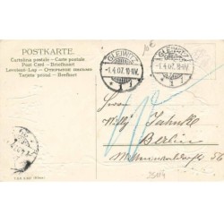 n°25114 - Carte Gaufrée - Pâques - Fröhliche Ostern - Poule au milieu d'oeufs