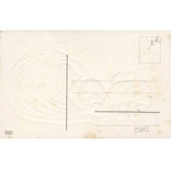n°25115 - Carte Gaufrée - Pâques - Fröhliche Ostern - Fillette câlinant un coq