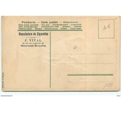 n°11899 - Carte Gaufrée - Bébé sur un tapis en peau de Lion
