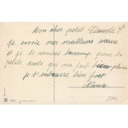 n°25116 - Carte Gaufrée - Clapsaddle - Ein Fröhes Neujahr - Enfants portant un panier rempli de houx