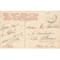 n°25126 - Carte Gaufrée - Joyeux Noël - Enfants près d'une maison jouant du triangle, des cymbales