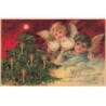 n°25129 - Fröhliche Weihnachten - Anges tenant des coeurs, près d'un sapin