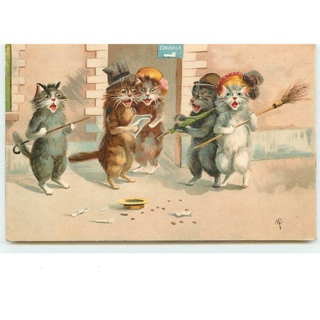 n°11915 - M. Boulanger - Chats portant des chapeaux