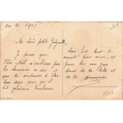n°25167 - Fantaisie - M. Flatscher - Grand caniche faisant sauter des chats dans un cerceau