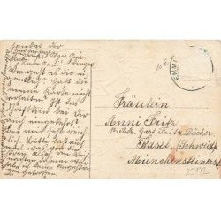 n°25172 - Carte Gaufrée - Nouvel An - Enfants autour d'un bonhomme de neige