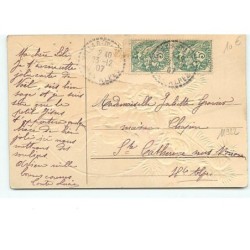 n°11922 - Carte Gaufrée - Joyeux Noël - Jeunes filles se promenant