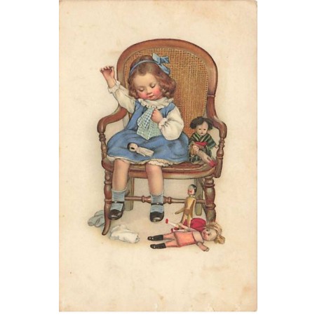 n°25191 - SB Pearse - MM Vienne n°635 - Fillette racomodant les vêtements de ses poupées - Carte vendue en l'état