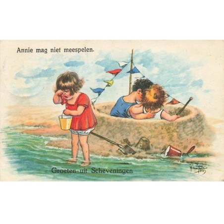 n°25203 - Illustrateur - A. Thiele - Annie mag miet meespelen - Groeten uit Scheveningen