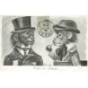n°25206 - Illustrateur - Boulanger - Deux singes habillés avec des costumes, l'un fumant la pipe