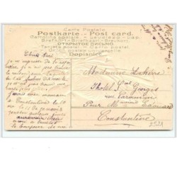 n°2521 - Carte Gaufrée - Doux Souvenir - Femme avec une corbeille de roses