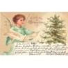n°25231 - Noël - Fröhliche Weihnachten - Ange lisant, près d'un sapin