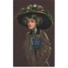 n°25359 - Fantaisie - Jeune femme portant un grand chapeau
