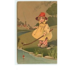 n°11946 - Fillette pêchant...