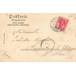 n°25375 - Nouvel An - Gesegnetes Neujahr - Un ange portant une couronne faite en sapin