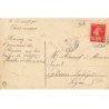 n°25386 - Carte Gaufrée - Joyeuses Pâques - Poussins habillés, l'un portant un oeuf décoré de myosotis