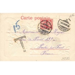 n°25395 - Carte Gaufrée - Les Meilleurs Voeux - Lutin jouant avec des pièces de Monnaie