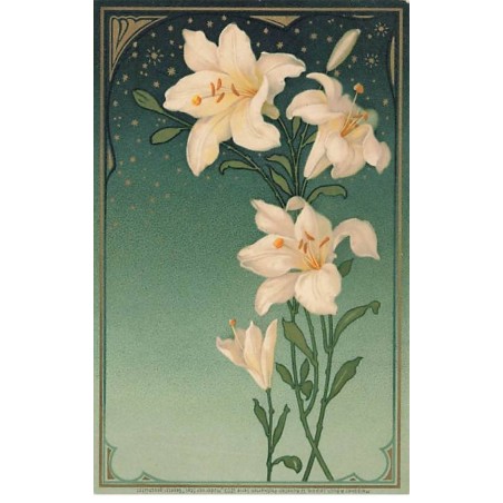 n°25397 - Fantaisie - Art Nouveau - Meissner - Lys