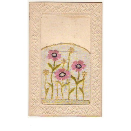 n°254 - Carte Brodée - Coquelicots
