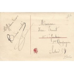 n°25402 - Carte Brodée - Fantaisie - 1er Avril - Poissons, et liseron