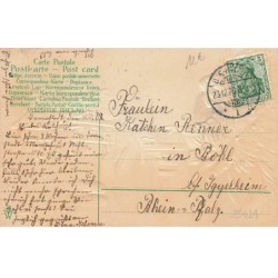 n°25421 - Carte Gaufrée - Fröhliche Weihnachten - Ange gardien et Moulin à Eau