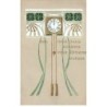 n°25431 - Carte Gaufrée - Art Nouveau - Horloge