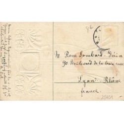 n°25431 - Carte Gaufrée - Art Nouveau - Horloge