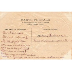 n°25439  - Fantaisie - Carte Gaufrée - Souvenir d'Amitié - Enfants assis sur une branche d'arbre