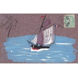 n°25444 - Carte Peinte à la...