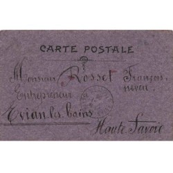 n°25444 - Carte Peinte à la Main - Voilier - Postée de Saint Nazaire