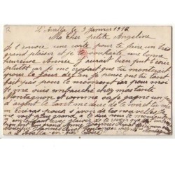 n°256 - Carte Brodée - Pensées