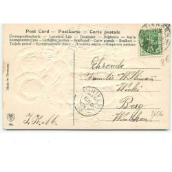 n°2656 - Carte Gaufrée - Fröhliche Ostern - Enfants avec un lapin dans les bras