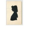 n°2704 - Silhouette de fillette avec un chapeau