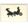 n°2712 - Silhouette d'une femme en tirant une autre dans une brouette