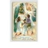 n°2746 - Carte Gaufrée - Veselé vanoce - Ange et enfants au pied du sapin