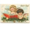 n°11985 - Carte Gaufrée - Joyeux Noël - Anges chantant