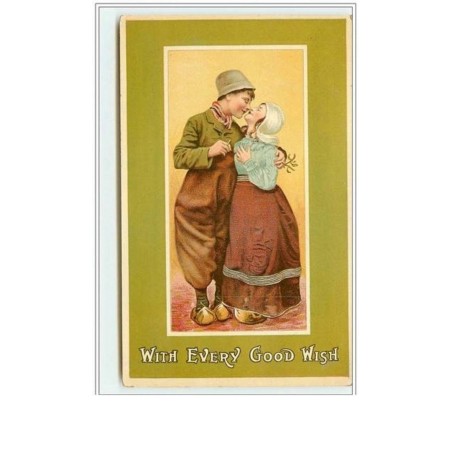n°2868 - With Every Good Wish - Couple de Hollandais