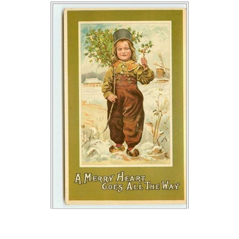 n°2870 - A Merry Heart goes all the Way - Hollandais avec du houx