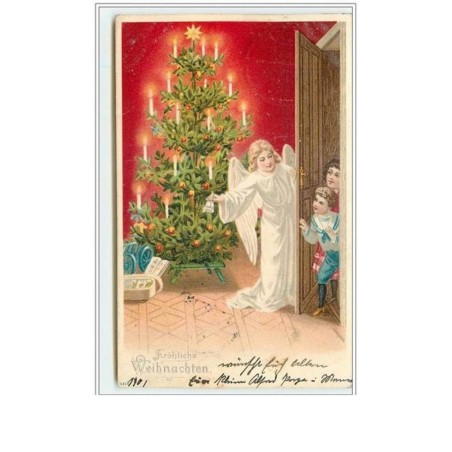 n°2922 - Fröhliche Weihnachten - Ange faisant entré des enfants