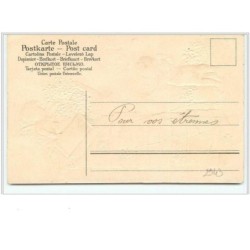n°2943 - Carte Gaufrée - Angelots et pile de boites