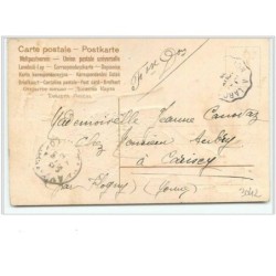n°3042 - Carte Gaufrée - Clapsaddle - Anniversaire - Angelots et Canon