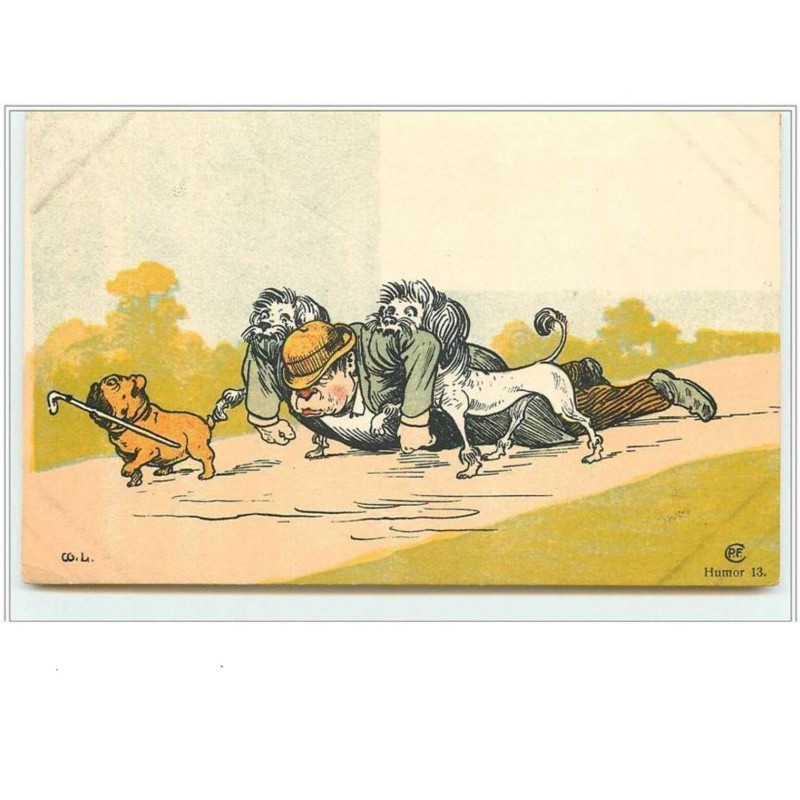 n°3062 - Ivresse - Chiens ramenant un homme ayant trop bu