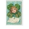 n°3079 - Carte Gaufree - 1905 - Visage d'enfant dans un trefle