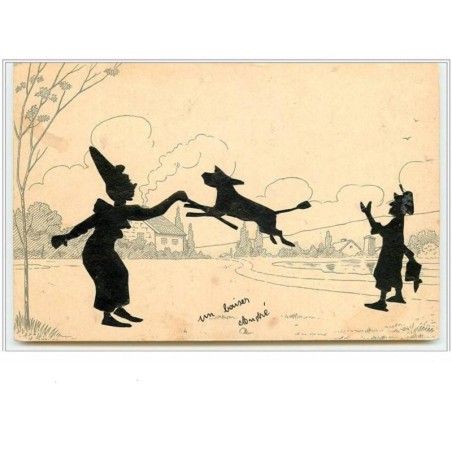 n°311 - Silhouette n° 1 - Clown et chien