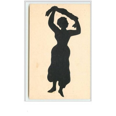 n°316 - Silhouette n° 6 -  Femme avec un tissu au dessus de la tête