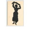 n°316 - Silhouette n° 6 -  Femme avec un tissu au dessus de la tête