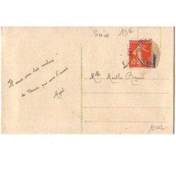 n°12002 - Carte Brodée - 1er Avril - Poisson dans un panier