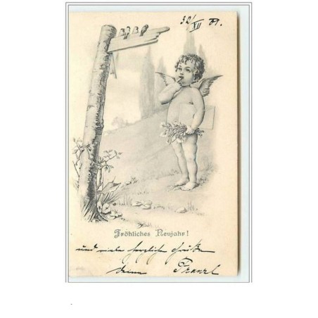 n°3241 - Frohliches Neujahr - Angelot cherchant son chemin