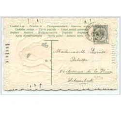 n°3250 - Carte Gaufree - Souvenir Affectueux - Fillette dans un médaillon
