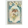 n°3327 - Carte Gaufree - A Joyful Easter - Anges avec un livre